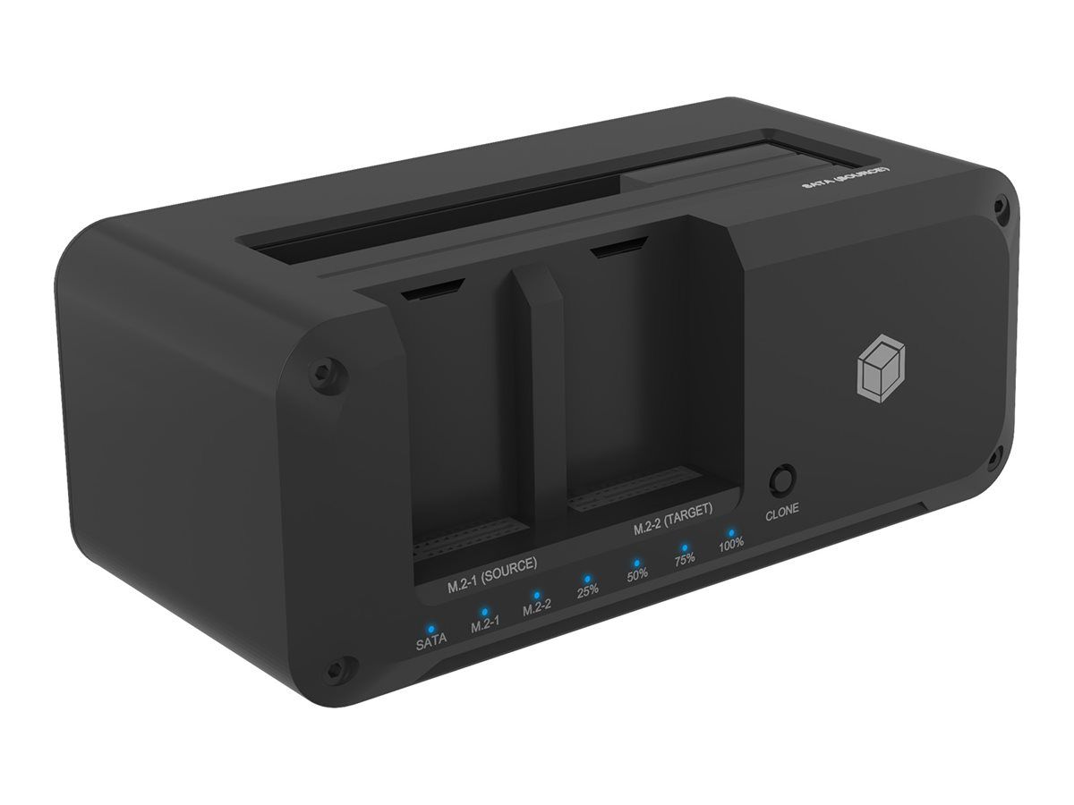 ICY BOX IB-2924MSCL-C31 - HDD / SSD Dockingstation - Klonfunktion Schächte: 3 - 2,5" / 3,5" gemeinsam genutzt, M.2 (6,4 cm/8,9 cm gemeinsam genutzt)