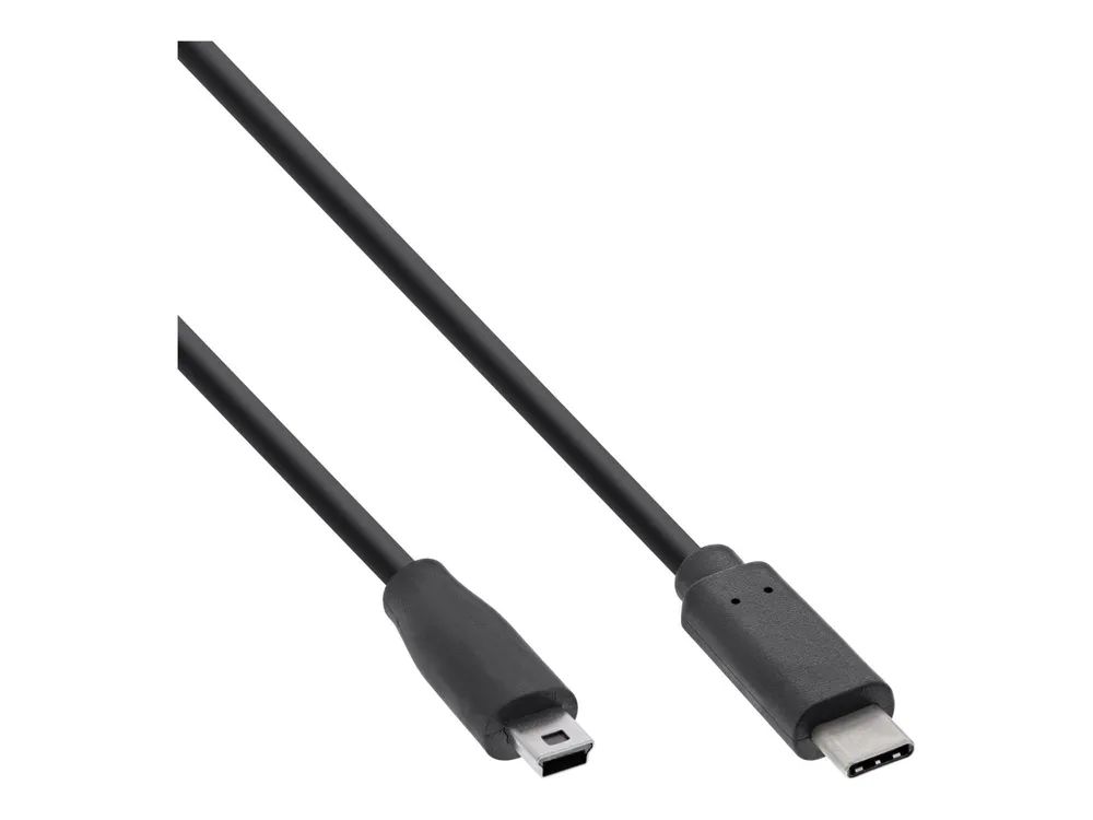 InLine USB 2.0 Kabel - USB-C Stecker an Mini-B Stecker - schwarz - 5m