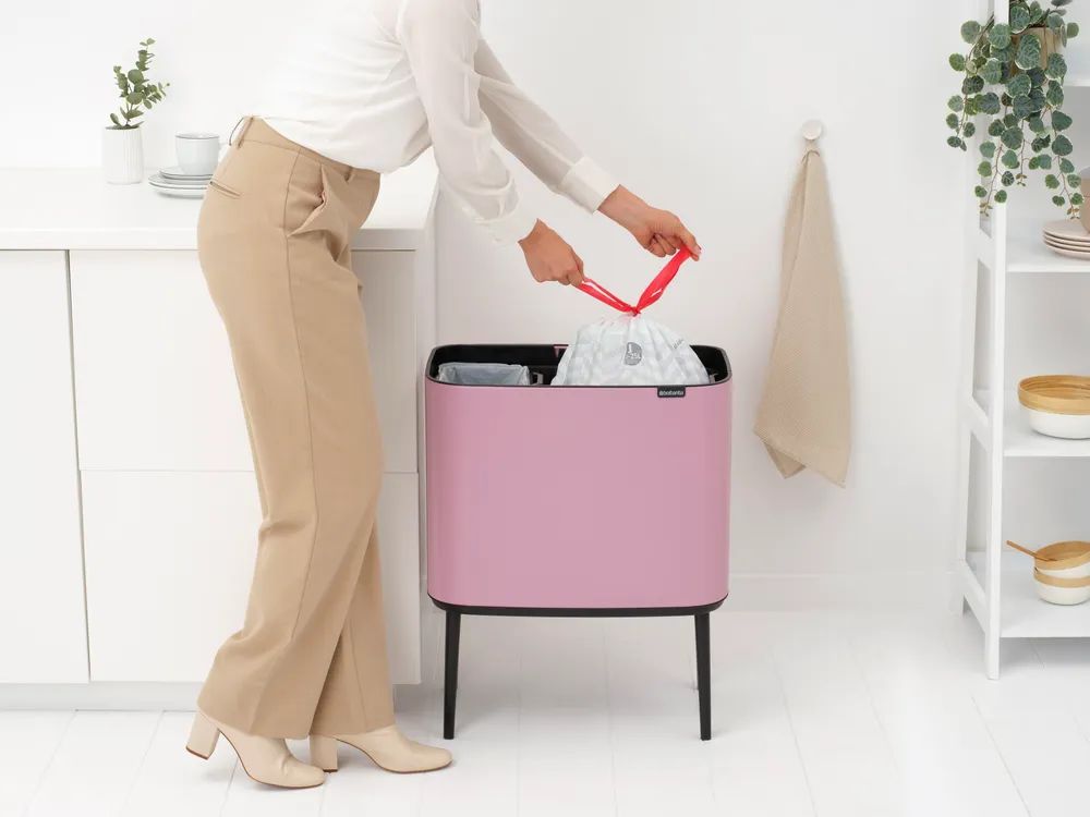 Brabantia Bo Touch Bin, 11 + 23L - Lilac Pink