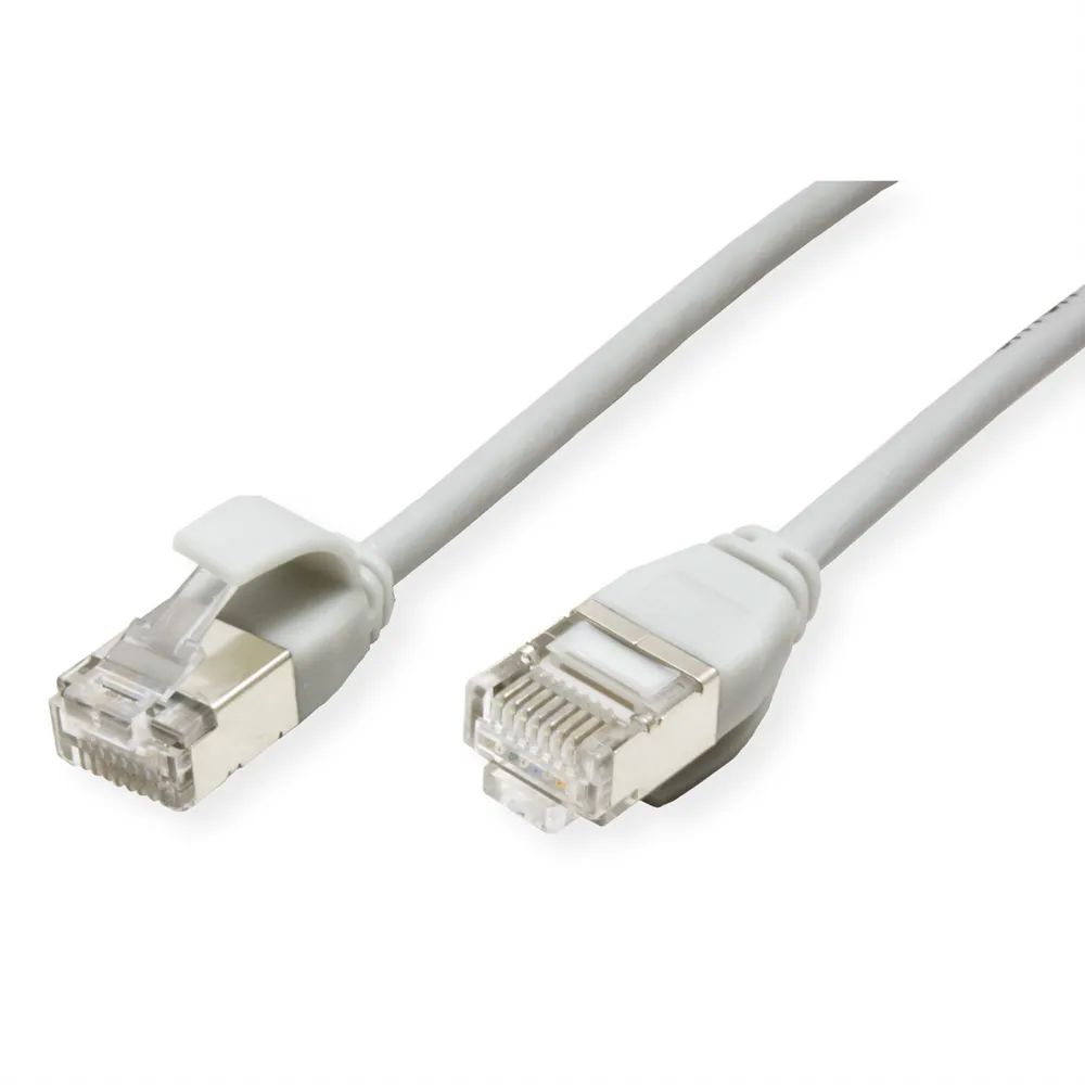 ROLINE U/FTP DataCenter Patchkabel Cat.6A (Class EA), LSOH, slim, grau, 0,3 m