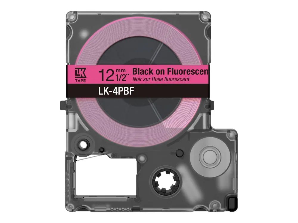 Epson LabelWorks LK-4PBF - Schwarz auf Fluoreszierend - Rolle (1,2 cm x 5 m)
