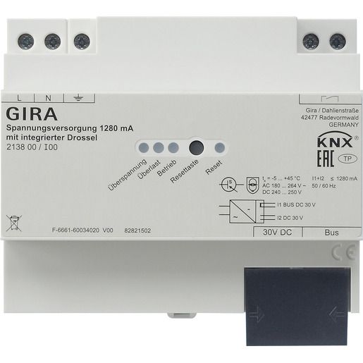 Gira SPANNUNGSVERSORGUNG 1280MA / GIRA KNX REG 213800