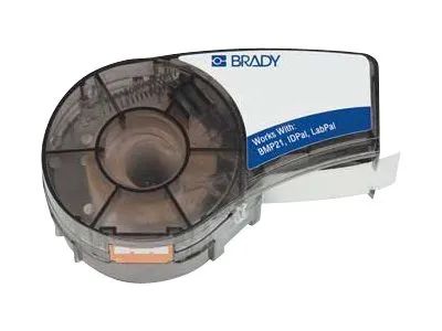 Brady Corporation Brady 110900 - Schwarz - Durchscheinend - Weiß - Selbstklebendes Druckeretikett - Acryl - Polyester - Wärmeübertragung - Permanent - Glanz