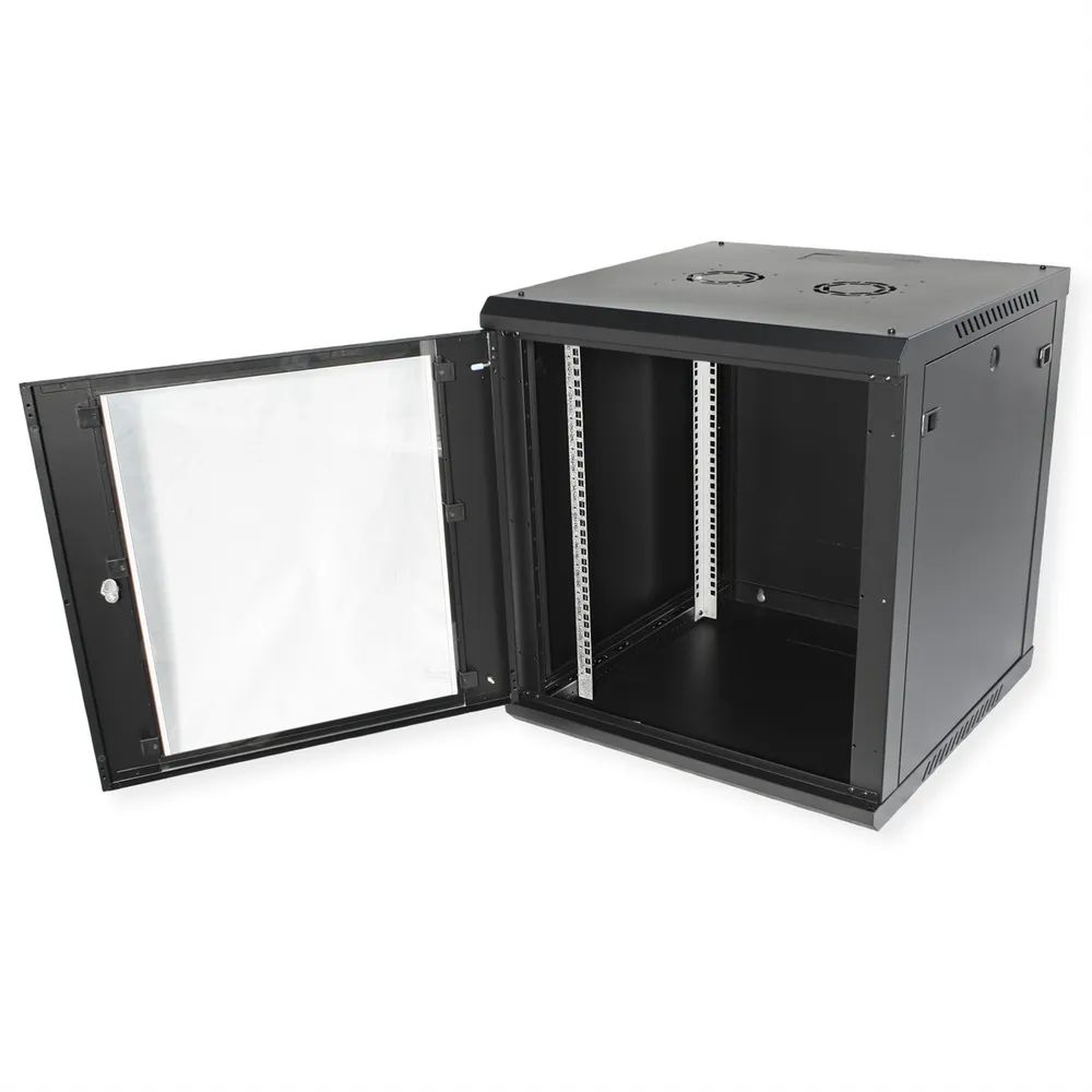 ROLINE 19-Zoll Wandgehäuse Basic Plus 12HE, 600x600 BxT schwarz