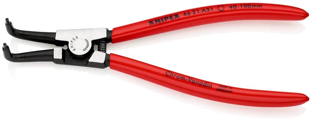 KNIPEX Sicherungsringzange für Außenringe auf Wellen mit Kunststoff überzogen schwarz atramentiert 200 mm