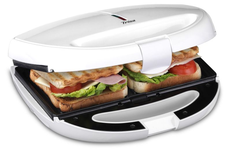 TRISA Sandwichtoaster 850W antihaftbe. Sandw./Waffeln/Grillpl. ws