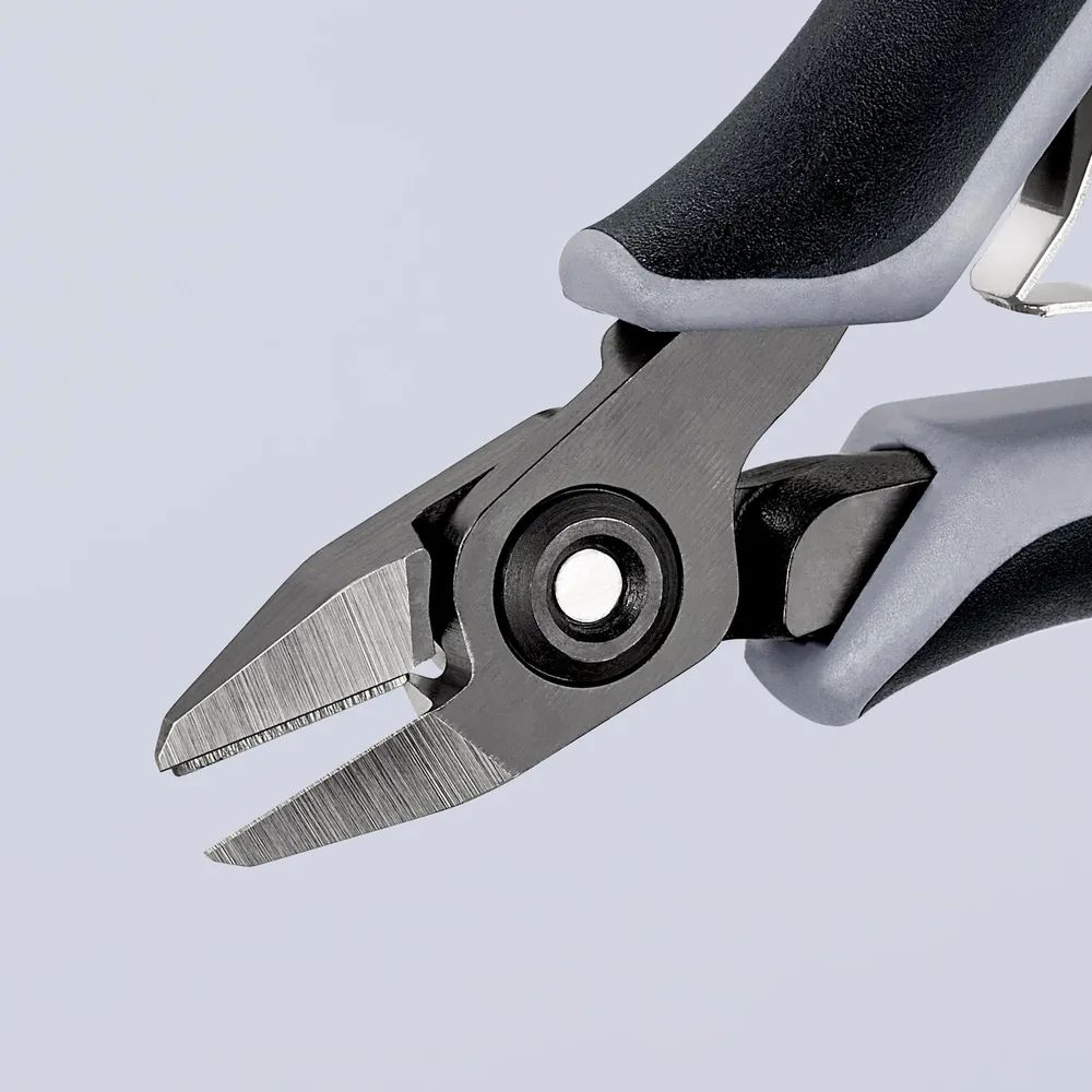 KNIPEX Präzisions-Elektronik-Seitenschneider ESD mit Mehrkomponenten-Hüllen brüniert 125 mm