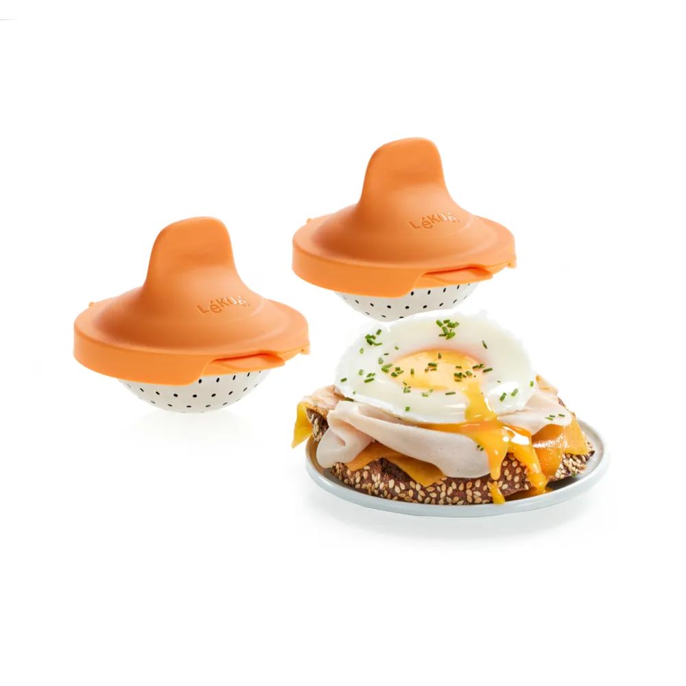 Lékué Eier-Pochierer, 2er-Set - Orange