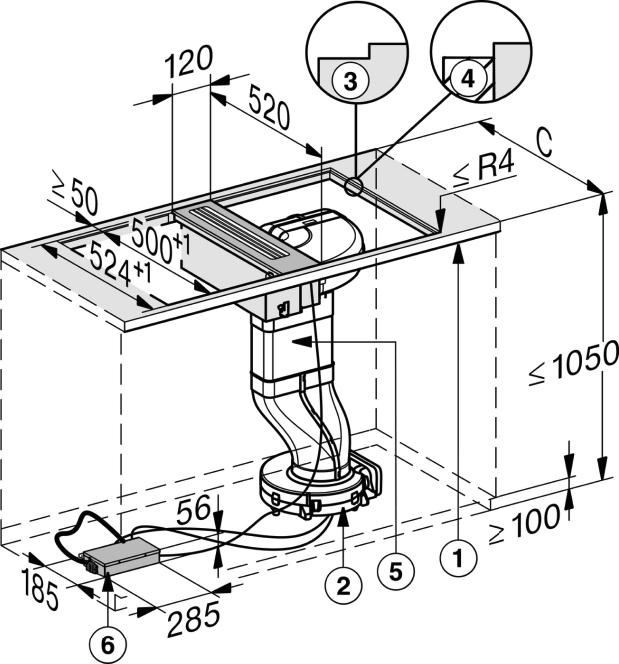 Miele Smartline Tischlüfter CSDA 7001 FL