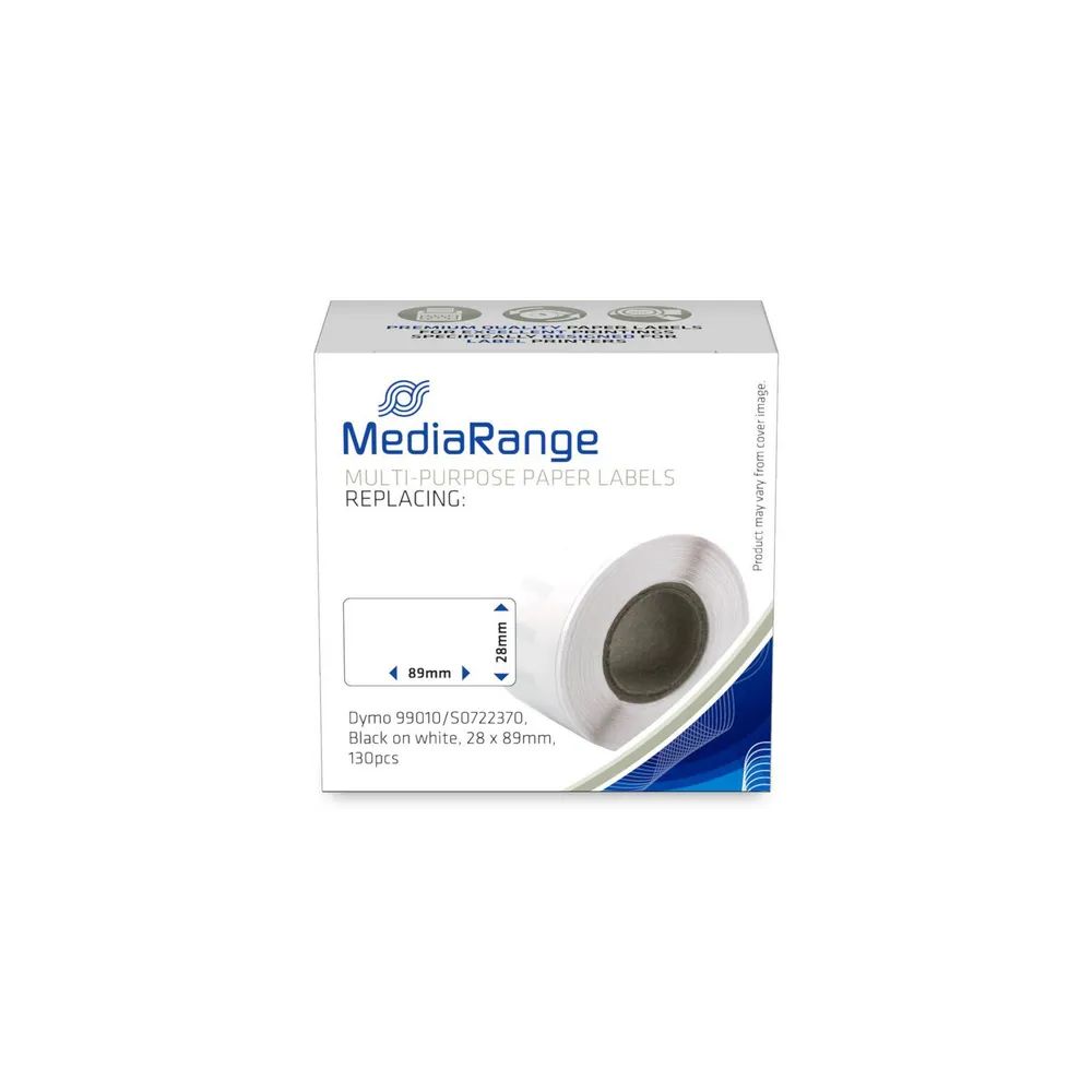 Media Range MediaRange Universal Papieretiketten 28x89mm 99010 130 Stk. schwarz auf weiß