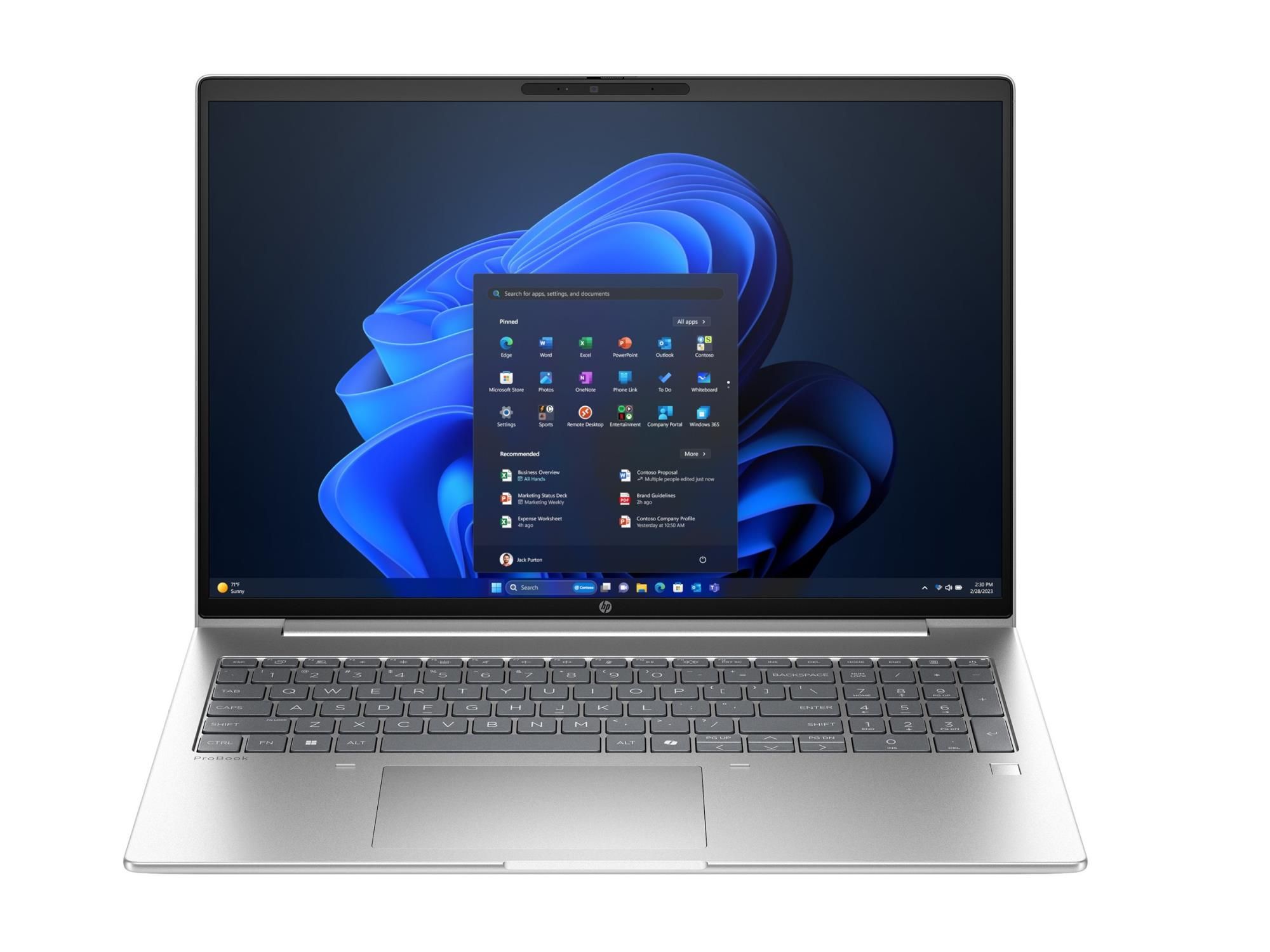 HP ProBook 4 G1a Notebook AI - 177°-Scharnierdesign - AMD Ryzen 5 Pro 230 - Win 11 Pro - Radeon 760M - 16 GB RAM - 512 GB SSD NVMe - 40.6 cm (16")