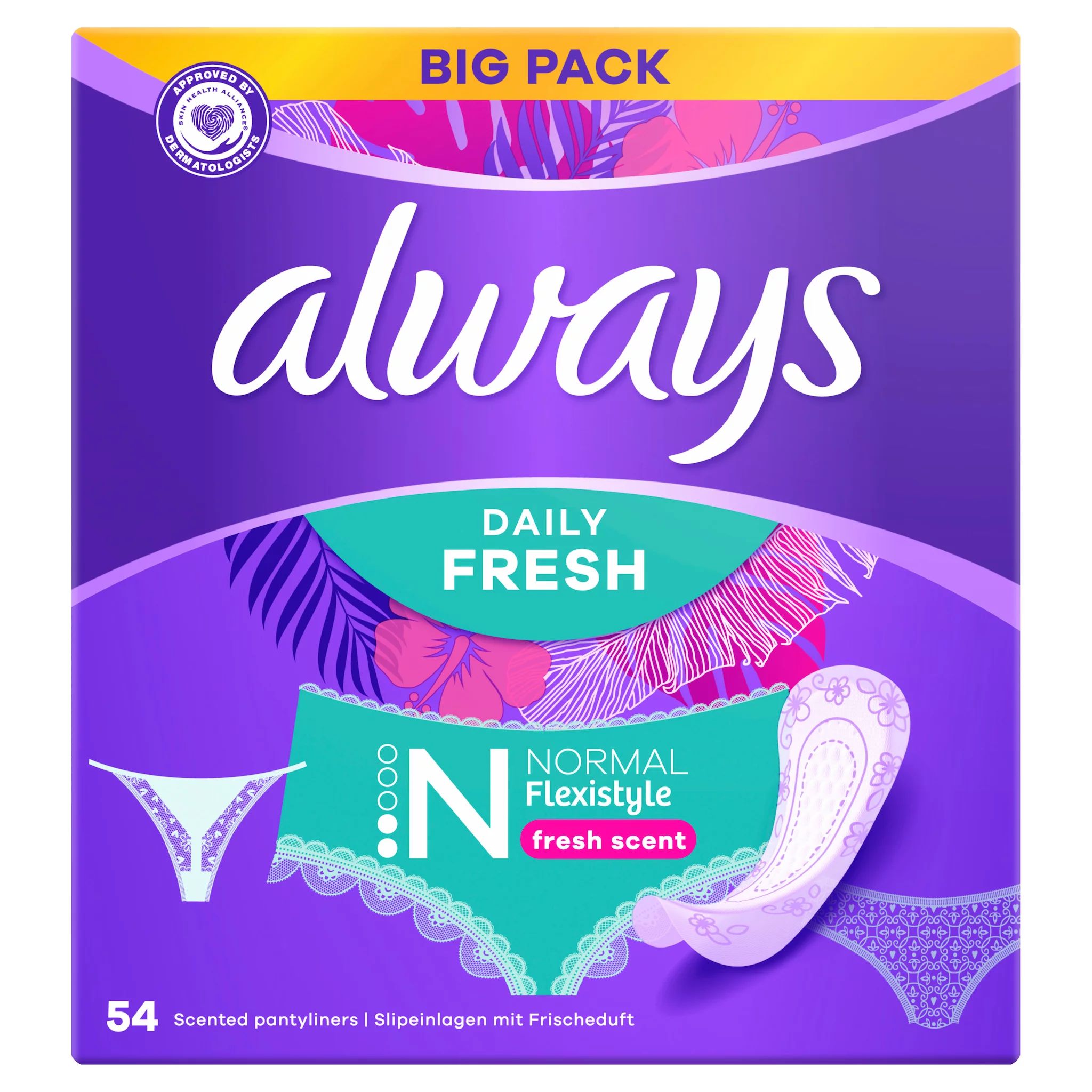 always Daily Fresh Flexistyle Normal mit Frischeduft, 54Stk.