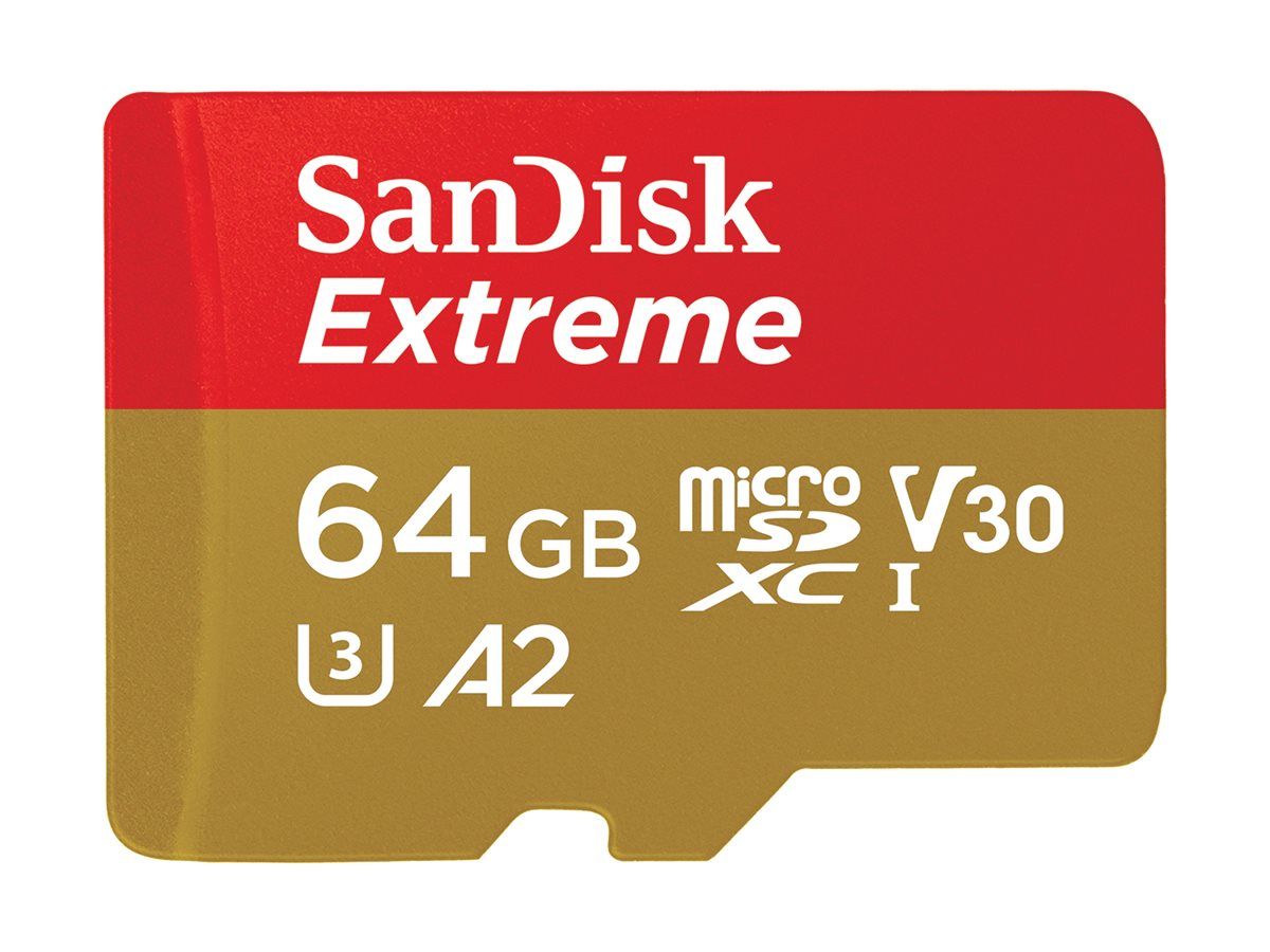 SanDisk microSDXC Extreme 64GB (R170 MB/s) Mobile Gaming + 1 Jahr RescuePRO Deluxe