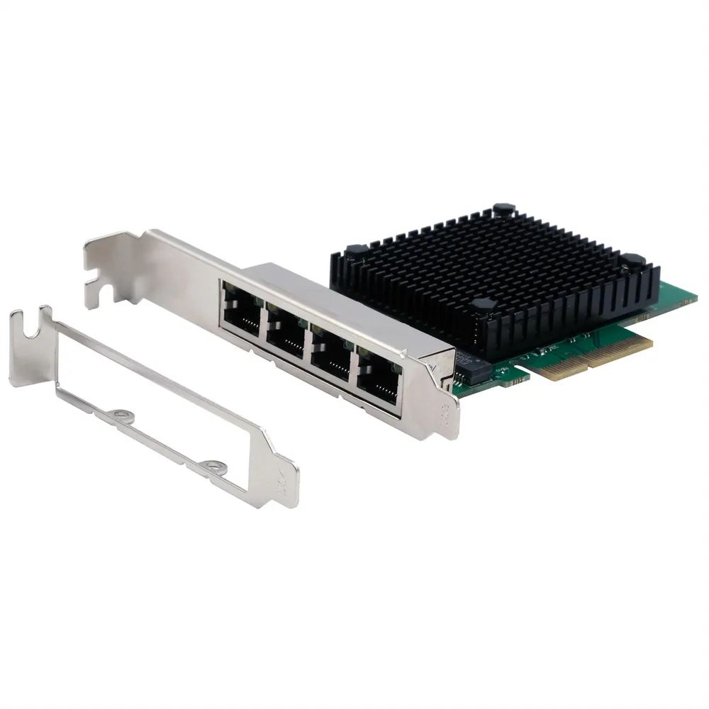 Exsys PCI Ethernet Karte 2.5Gigabit 4-Port inkl.LowProfileBügel Realtek - Netzwerkkarte - PCI