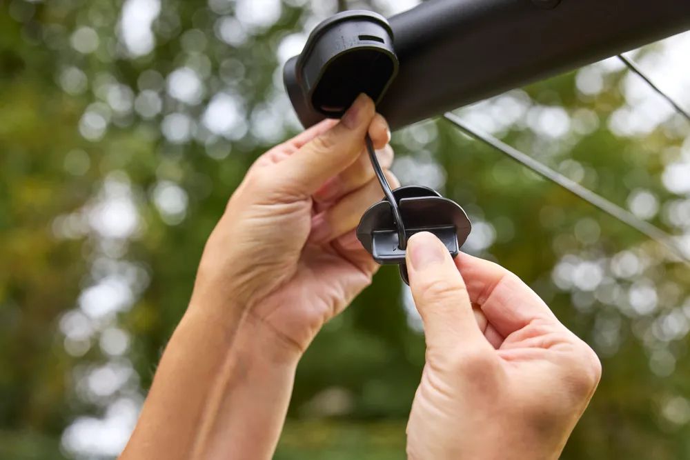 Brabantia HangOut Wäscheleinen mit Stangen, 50 M - Black