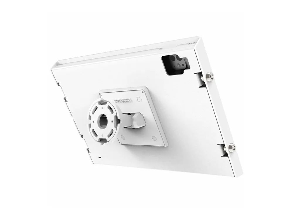 Compulocks iPad Air M2 & M3 13" Apex Enclosure Tilting Wall Mount - White - Gehäuse - freiliegende Front-/Rückkamera und Sensoren - für Tablett - verriegelbar - Metallrahmen - weiß - Bildschirmgröße: 33 cm (13")