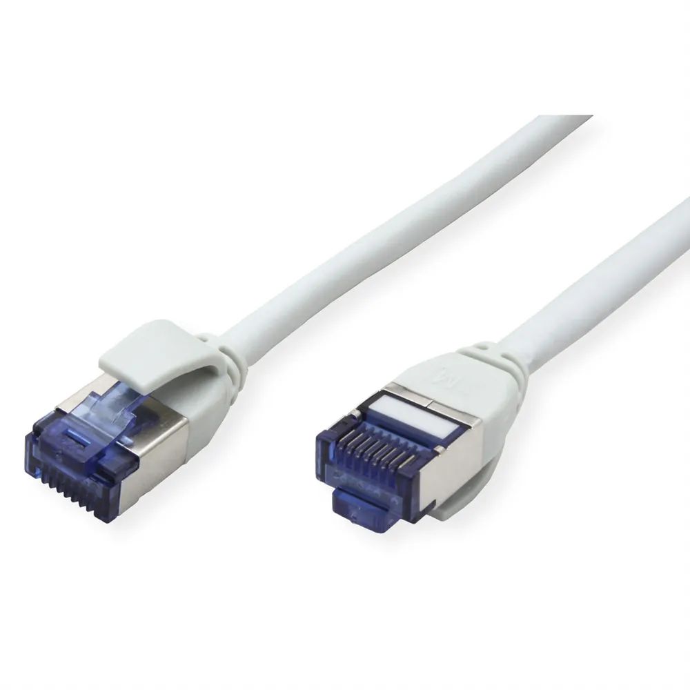 ROLINE Patchkabel Cat.6A (Class EA) S/FTP (PiMF), LSOH, PoE, grau, 0,5 m