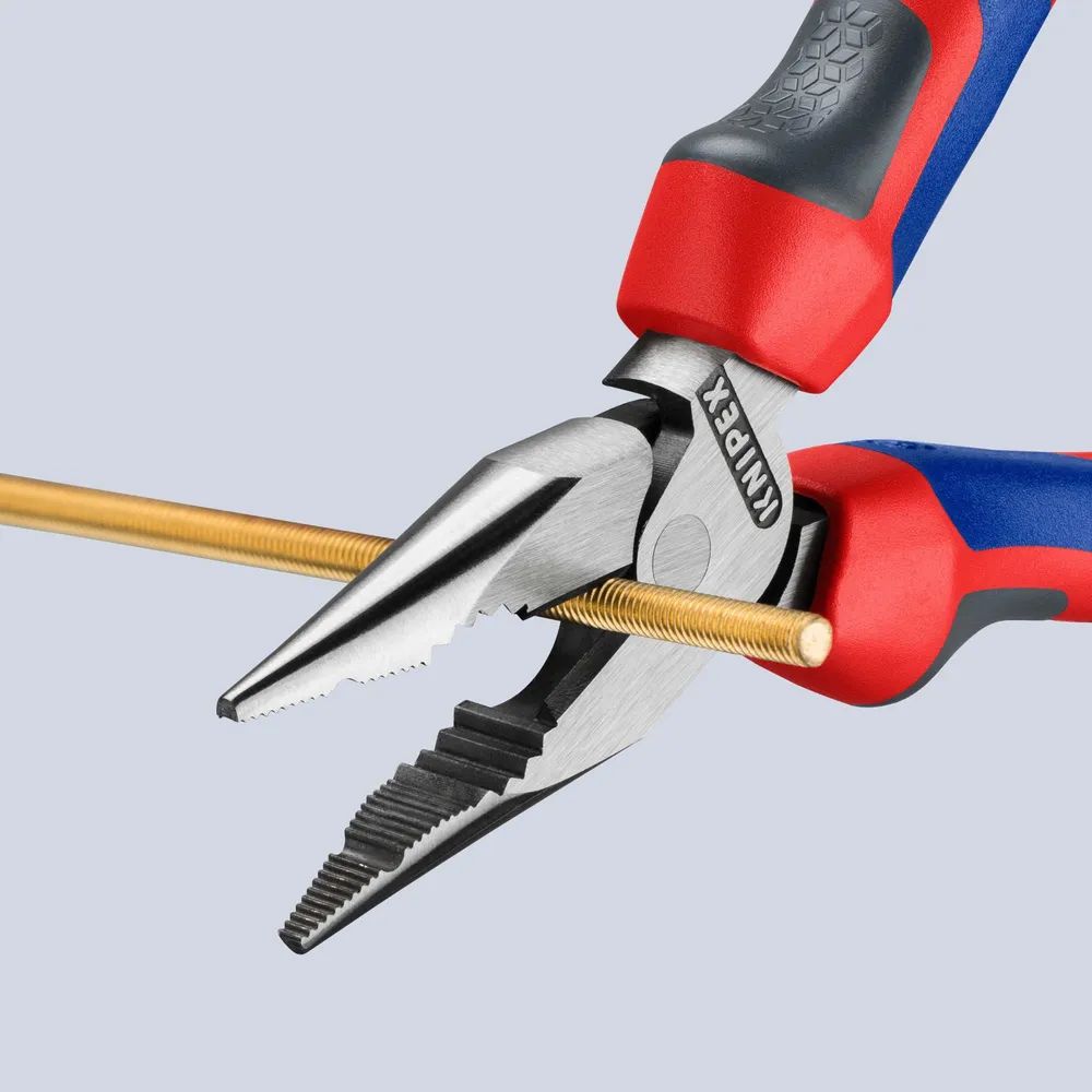 KNIPEX 08 22 145 Spitz-Kombizange mit Comfort-Griffen schwarz atramentiert 145 mm