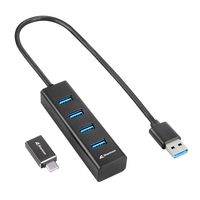 Sharkoon 4044951037582 - USB 3.2 Gen 1 (3.1 Gen 1) Type-C - USB 3.2 Gen 1 (3.1 Gen 1) Type-A - 5000 Mbit/s - Schwarz - Aluminium - 0,45 m