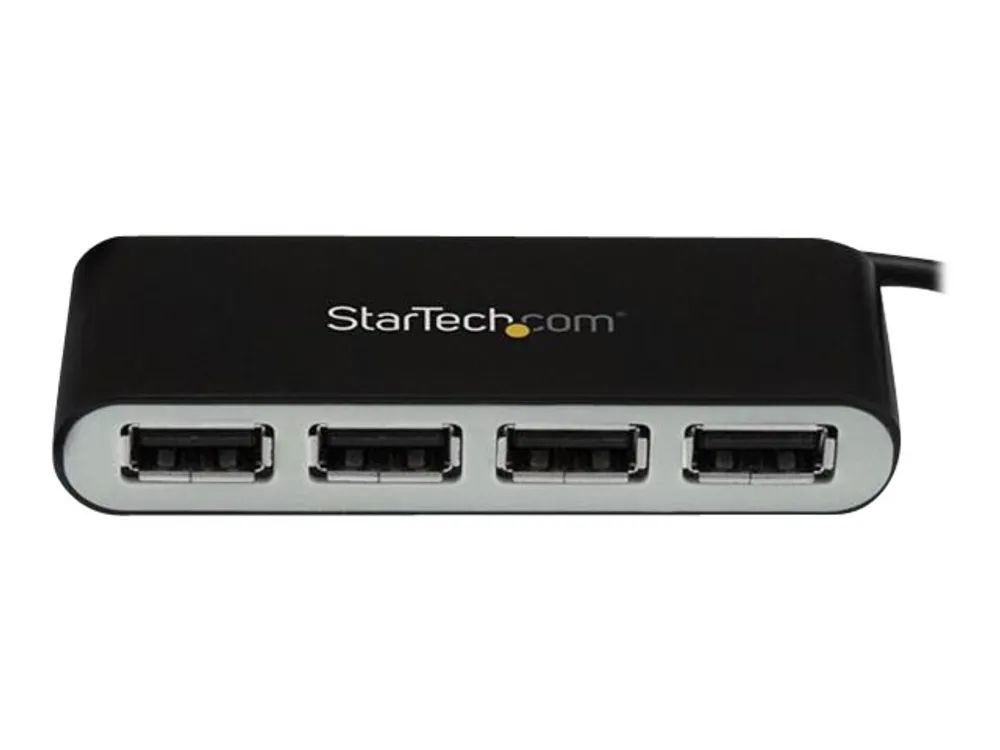 StarTech.com Mobiler 4-Port-USB 2.0-Hub mit integriertem Kabel