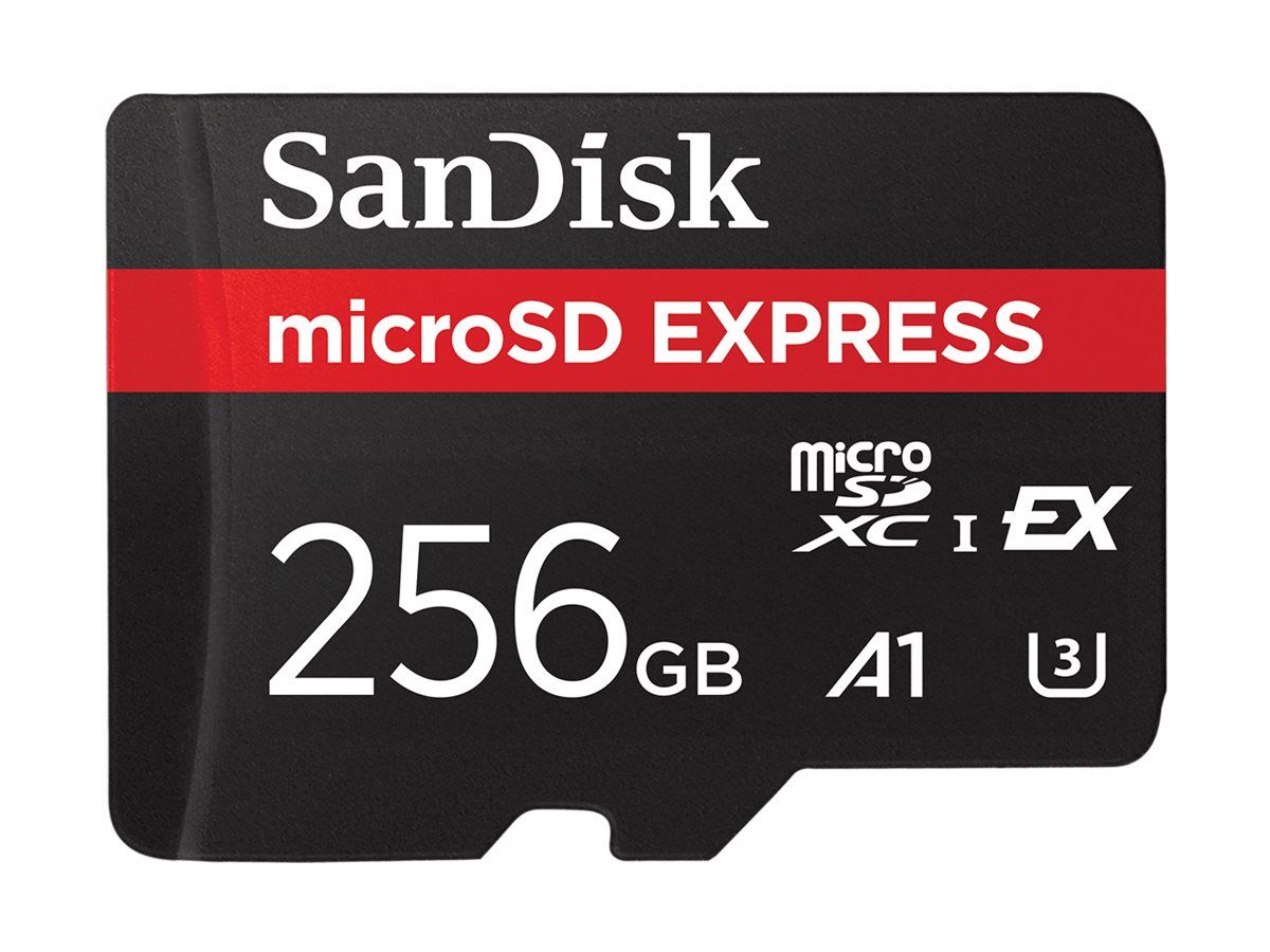 SanDisk microSDXC Express 256GB (V30 / U3 / UHS-I / Cl.10 / R650MB/s/W210MB/s)