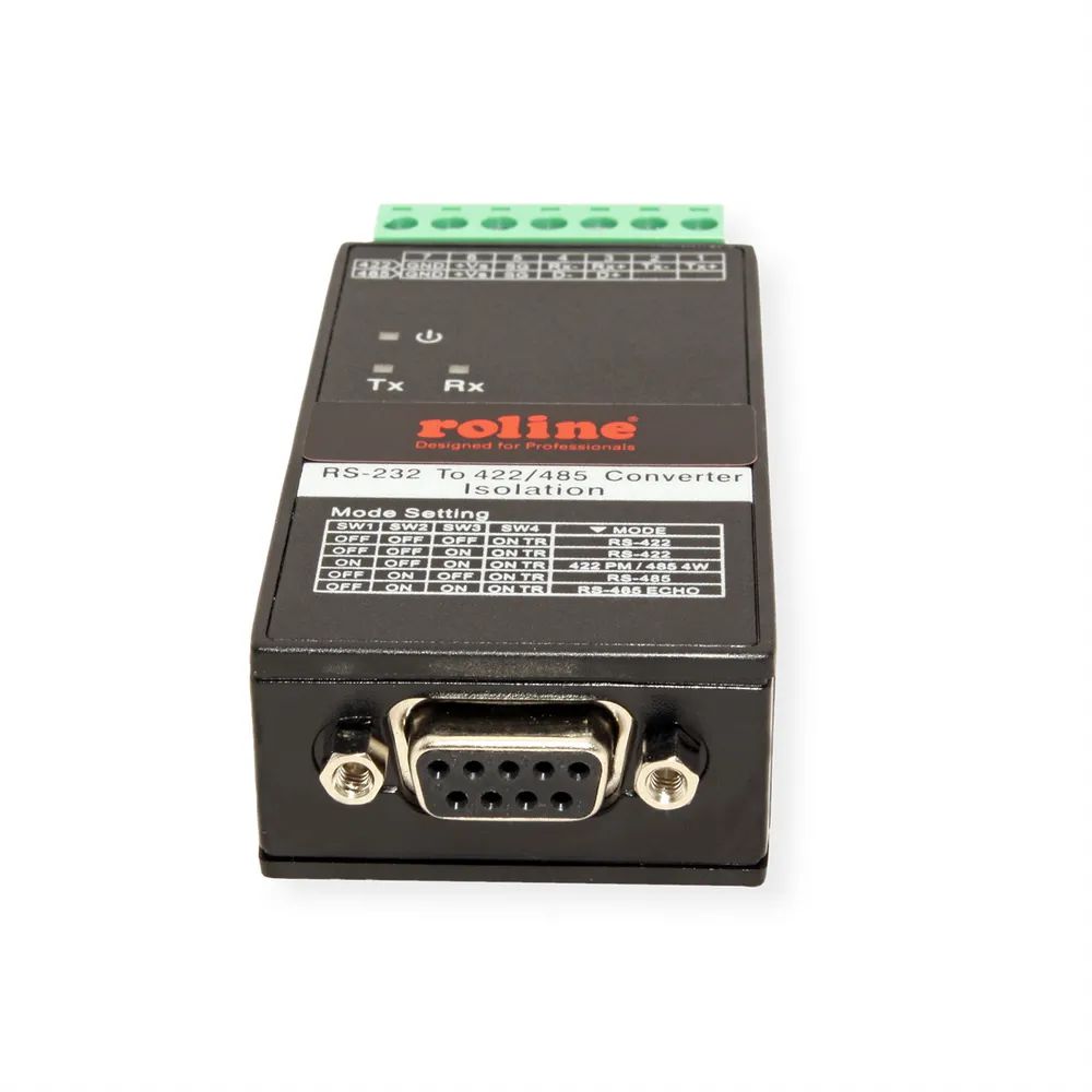 ROLINE RS232 nach RS422/485 Konverter für DIN Hutschiene