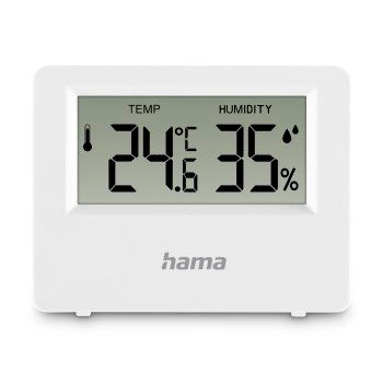 Hama Thermometer und Hygrometer "Ebro", digital, für innen oder außen, Weiß