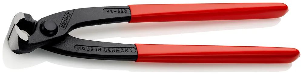 KNIPEX Monierzange (Rabitz- oder Flechterzange) mit Kunststoff überzogen schwarz atramentiert 220 mm