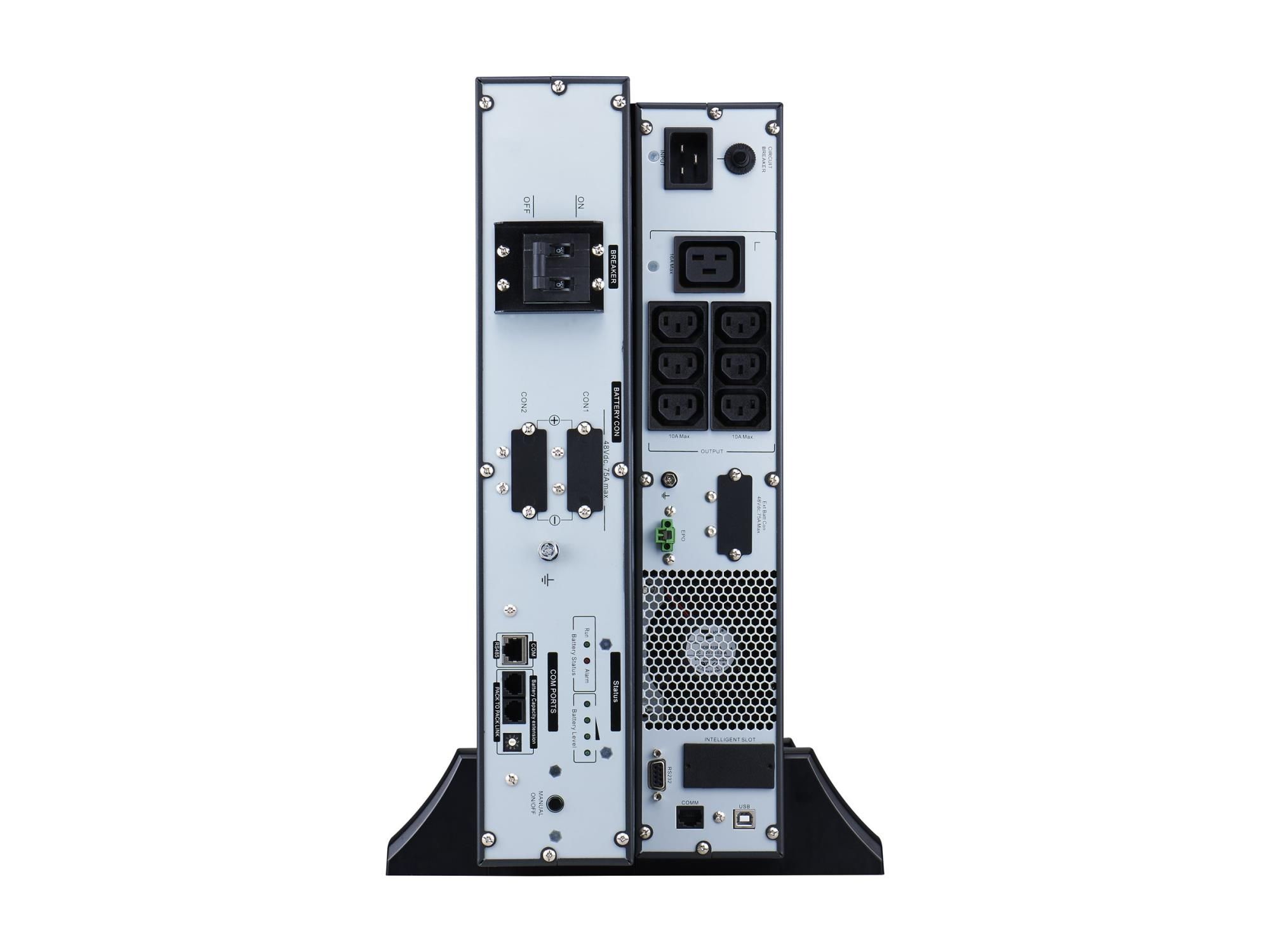 APC Easy UPS On-Line - USV (Rack - einbaufähig) - Wechselstrom 230 V - 2700 Watt - 3000 VA - Lithium-Ionen - RS-232, USB - Ausgangsanschlüsse: 7 - 4U - 48.3 cm (19")