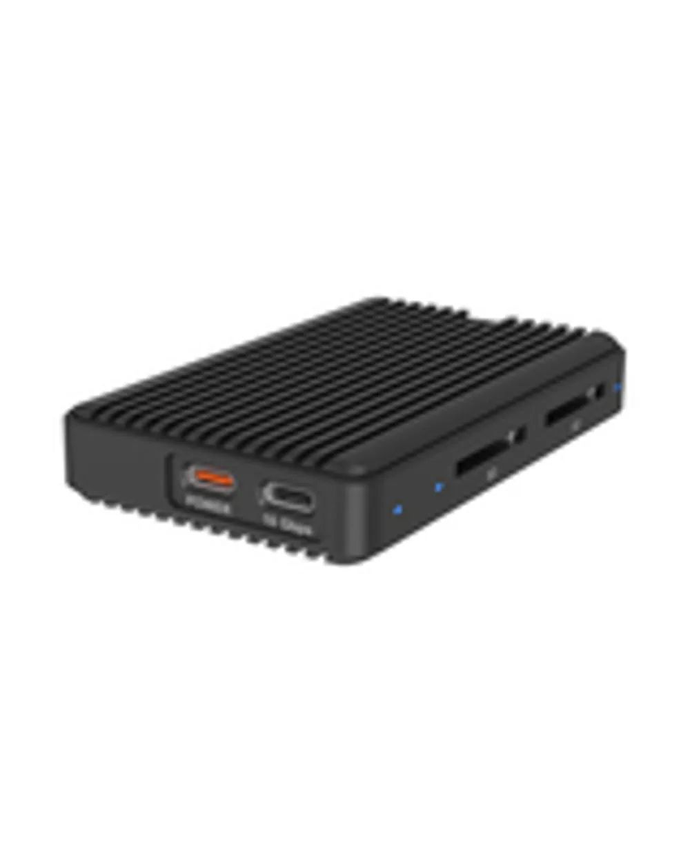 ICY BOX M.2 NVMe/SATA SSD Gehäuse mit Kartenleser 2x SD 4.0 Host USB 3.2 Gen 2 Type-C+A 10