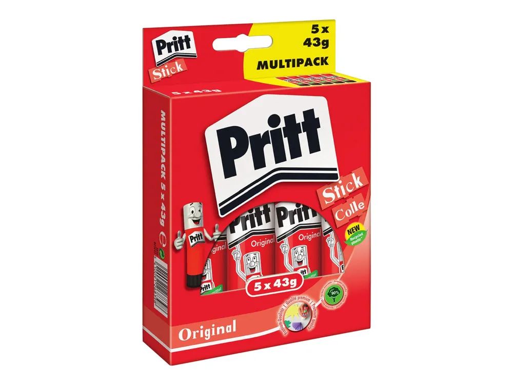 Henkel Pritt Original Value Pack - Klebestick - 43 g - durchsichtig - nicht permanent (Packung mit 5