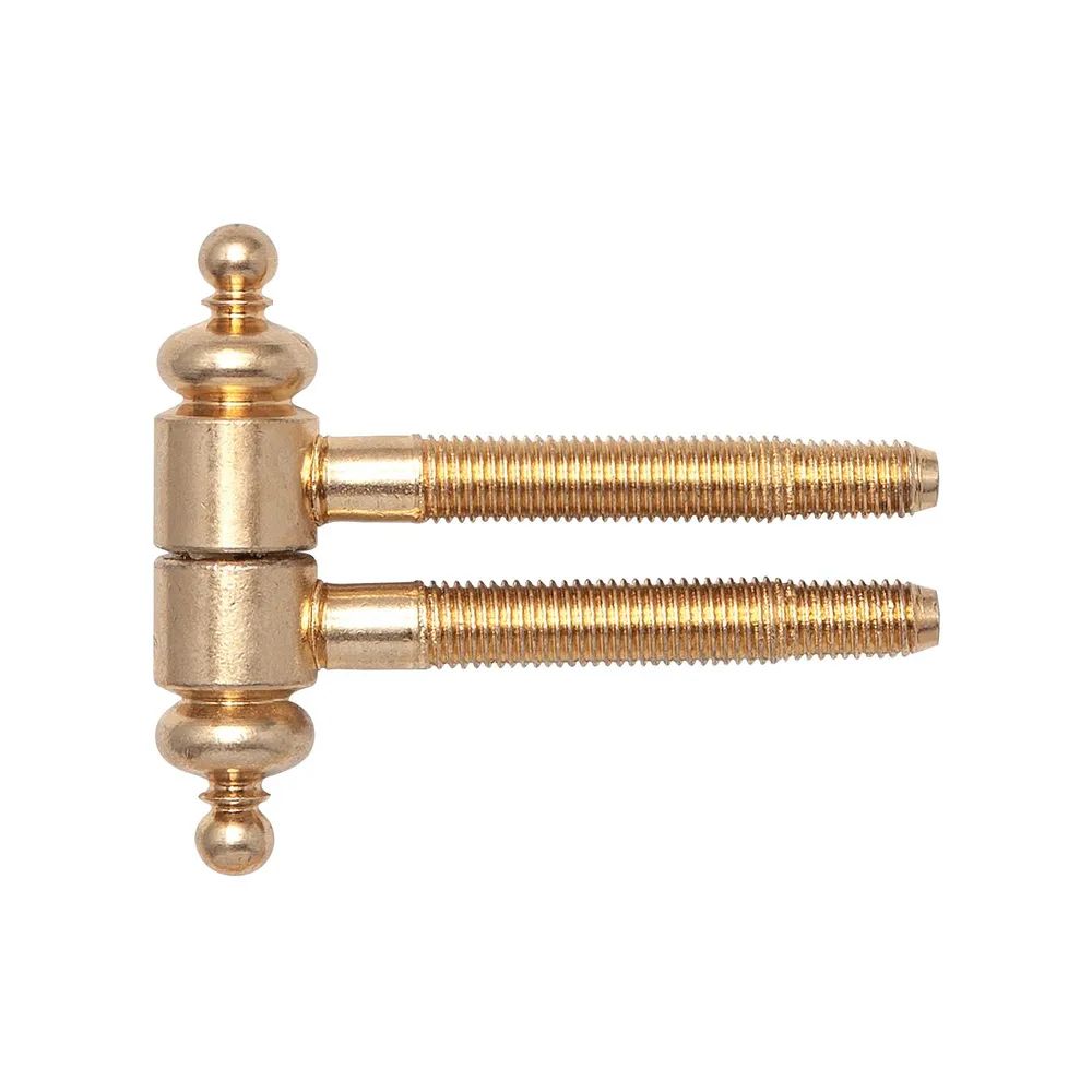 SFS Einbohrband mit Zierkopf, ø 16 mm, Bandhöhe 63 mm, Stahl vermessingt
