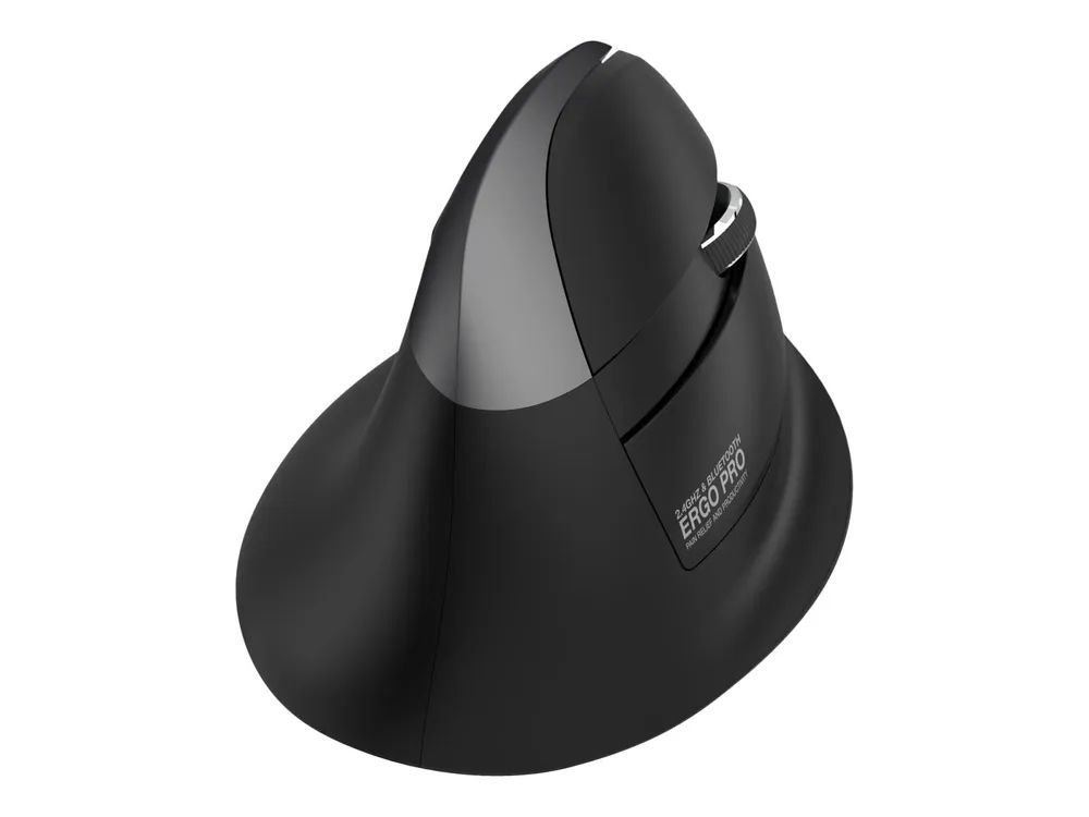 Urban Factory ERGO PRO - Maus - vertikal - ergonomisch - Für Linkshänder - 6 Tasten - kabellos - Bluetooth 5.0, 2.4 GHz - kabelloser Empfänger (USB)