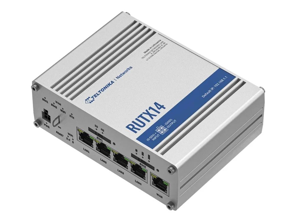 Teltonika RUTX14 - Wireless Router - WWAN 5-Port-Switch