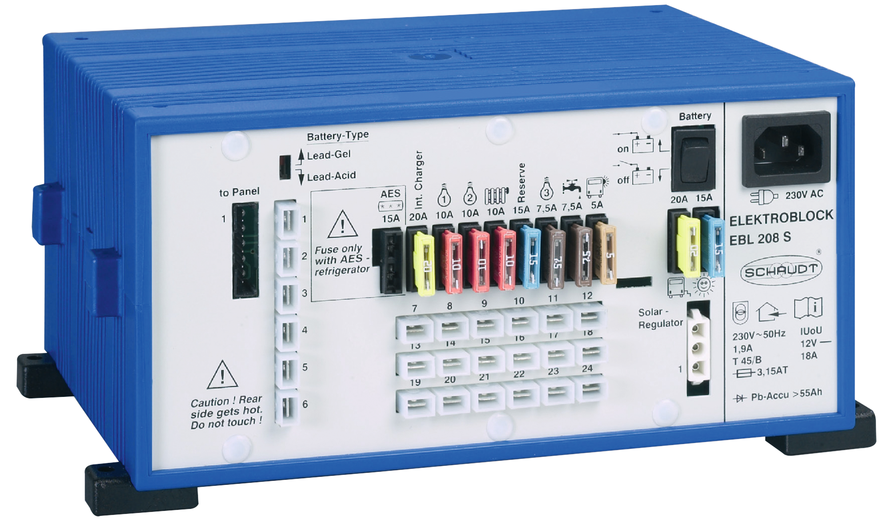 Lippert Elektroblock EBL 208 mit Kontrolltafel