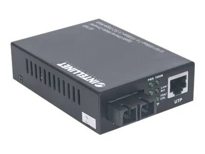 Intellinet Gigabit Ethernet Single Mode Media Converter, 10/100/1000Base-T to 1000Base-Lx (SC)