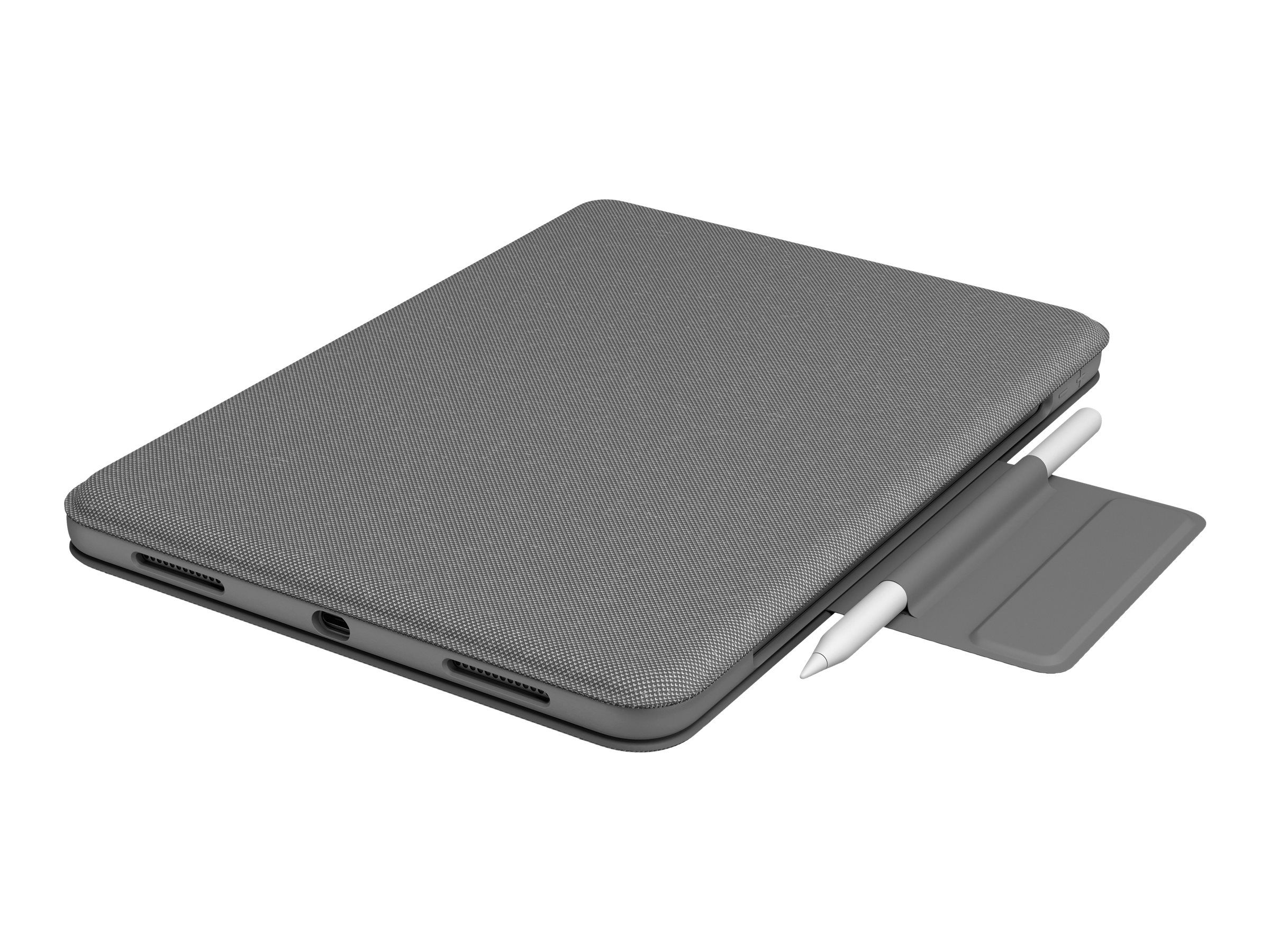 Logitech Folio Touch - Tastatur und Foliohülle - mit Trackpad - hinterleuchtet - Apple Smart connector - QWERTZ - Deutsch - Oxford Gray - für Apple 10.9-inch iPad Air (4. Generation, 5. Generation)