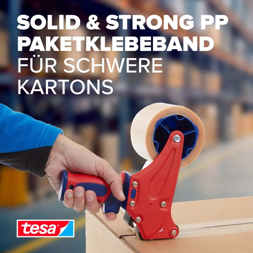 tesapack® Solid & Strong 66 m x 50 mm – braun – stabiles Verpackungsband