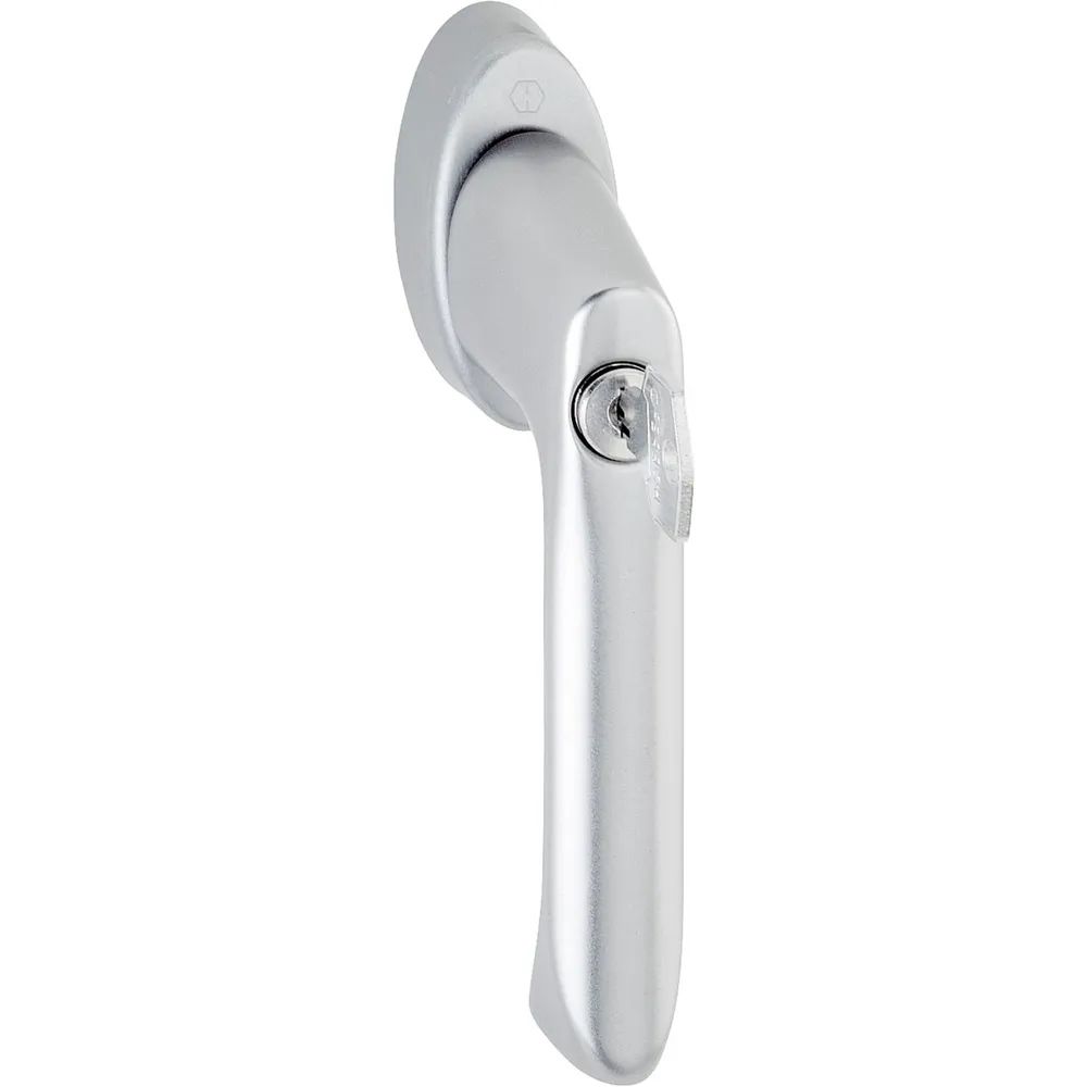 HOPPE Fenstergriff BREST - sperrbar, VK 7 x 32 - 42 mm, Alu silber