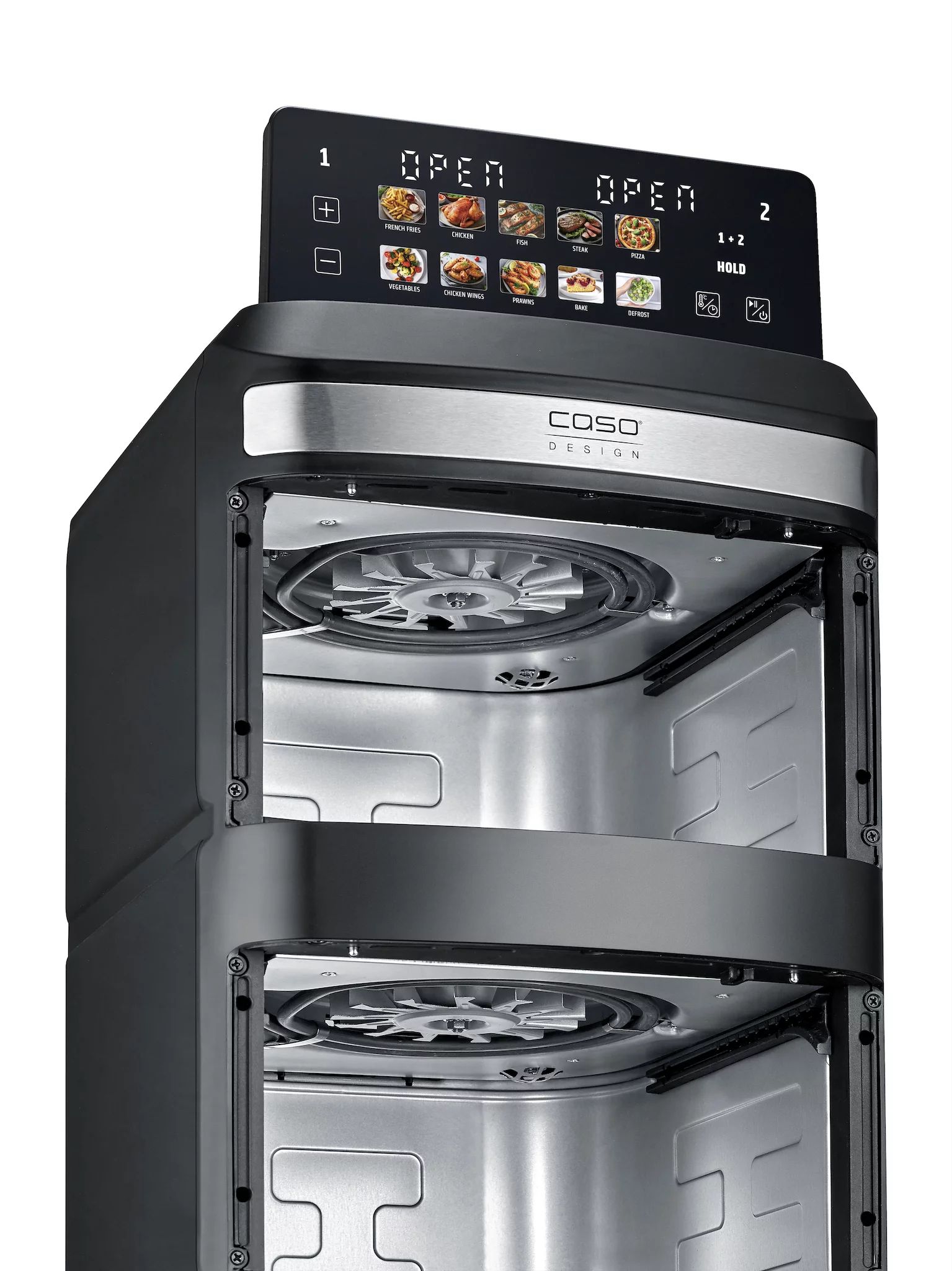 CASO AirFry DuoTower, 12,4 l Gesamtvolumen