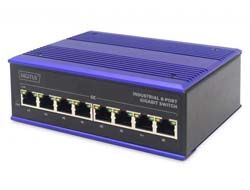 DIGITUS 8 Port Gigabit Ethernet Netzwerk Switch, Industrial, Unmanaged