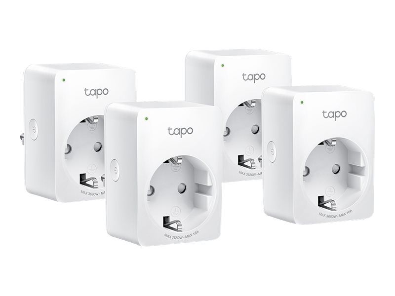 TP-LINK Tapo P110 V1.6 - Smart-Stecker - Energieüberwachung - kabellos - 802.11b/g/n - 2.4 Ghz (Packung mit 4)