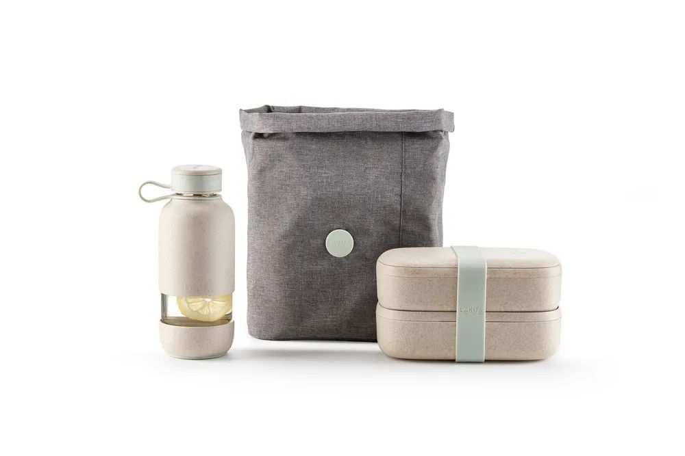 Lékué Isolierte Lunchtasche To Go Organic - Grey