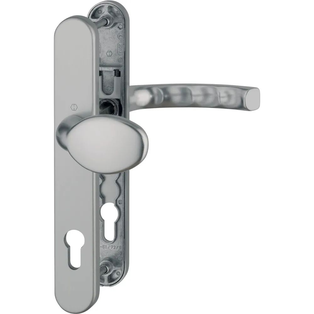 Hoppe Wechselgarnitur LIÈGE - auf Schmalschild 36 mm, Knopf, 67 - 72, Edelstahl-Effekt