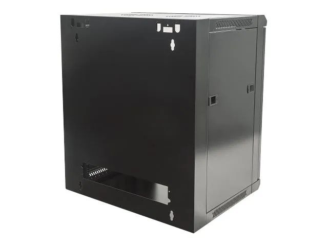 Intellinet Network Cabinet, Wall Mount (Standard), 15U, Usable Depth 260mm/Width 510mm, Black, Flatpack, Max 60kg, Metal & Glass Door, Back Panel, Removeable Sides,Suitable also for use on desk or floor, 19",Parts for wall install (eg screws/rawl plu