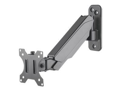 Manhattan TV & Monitor Mount, Wall, Spring Arm, 1 screen, Screen Sizes: 17-32", Black, VESA 75x75 to 100x100mm, Max 8kg, Height Adjustable Swivel Arm (2 pivots)
