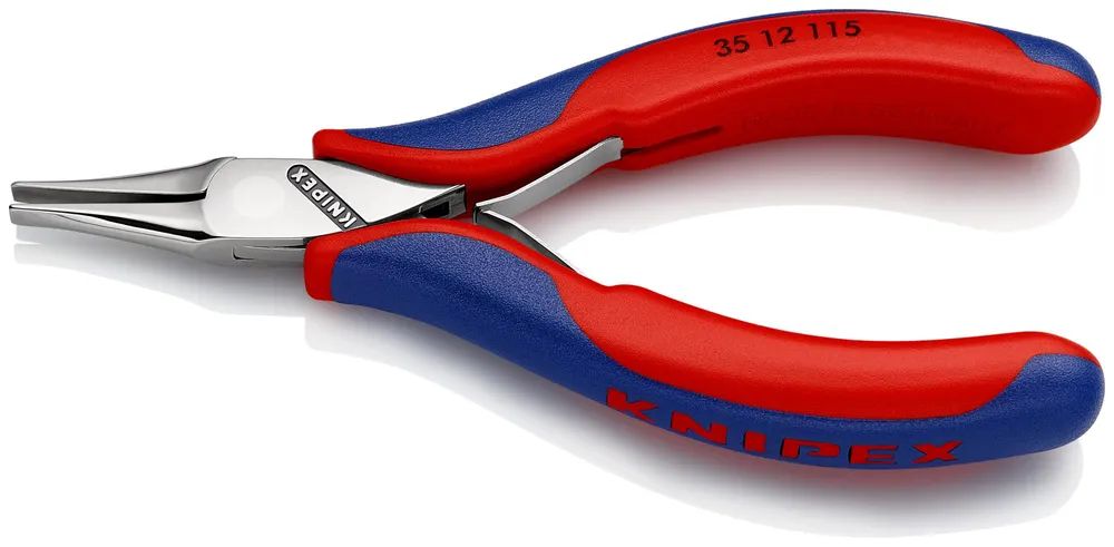 KNIPEX Elektronik-Greifzange mit durchgestecktem Gelenk mit Mehrkomponenten-Hüllen 115 mm