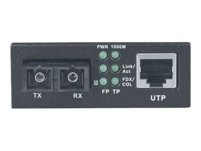 Intellinet Gigabit Ethernet Single Mode Media Converter, 10/100/1000Base-T to 1000Base-Lx (SC)