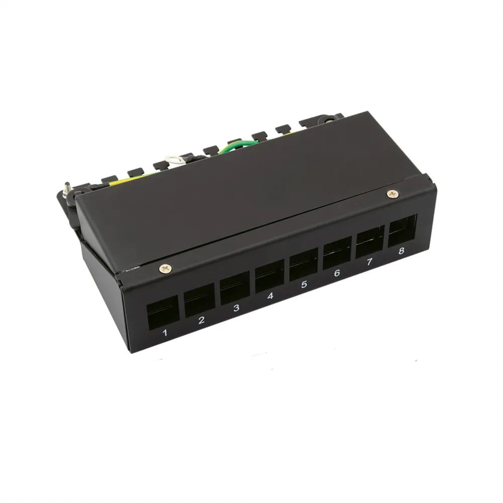 VALUE Keystone-Modulträger, 8-Port, schwarz