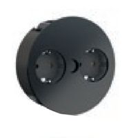 Bachmann TWIST - 2 m - 2 AC-Ausgänge - Indoor - Metall - Kunststoff - Schwarz - 42,5 mm